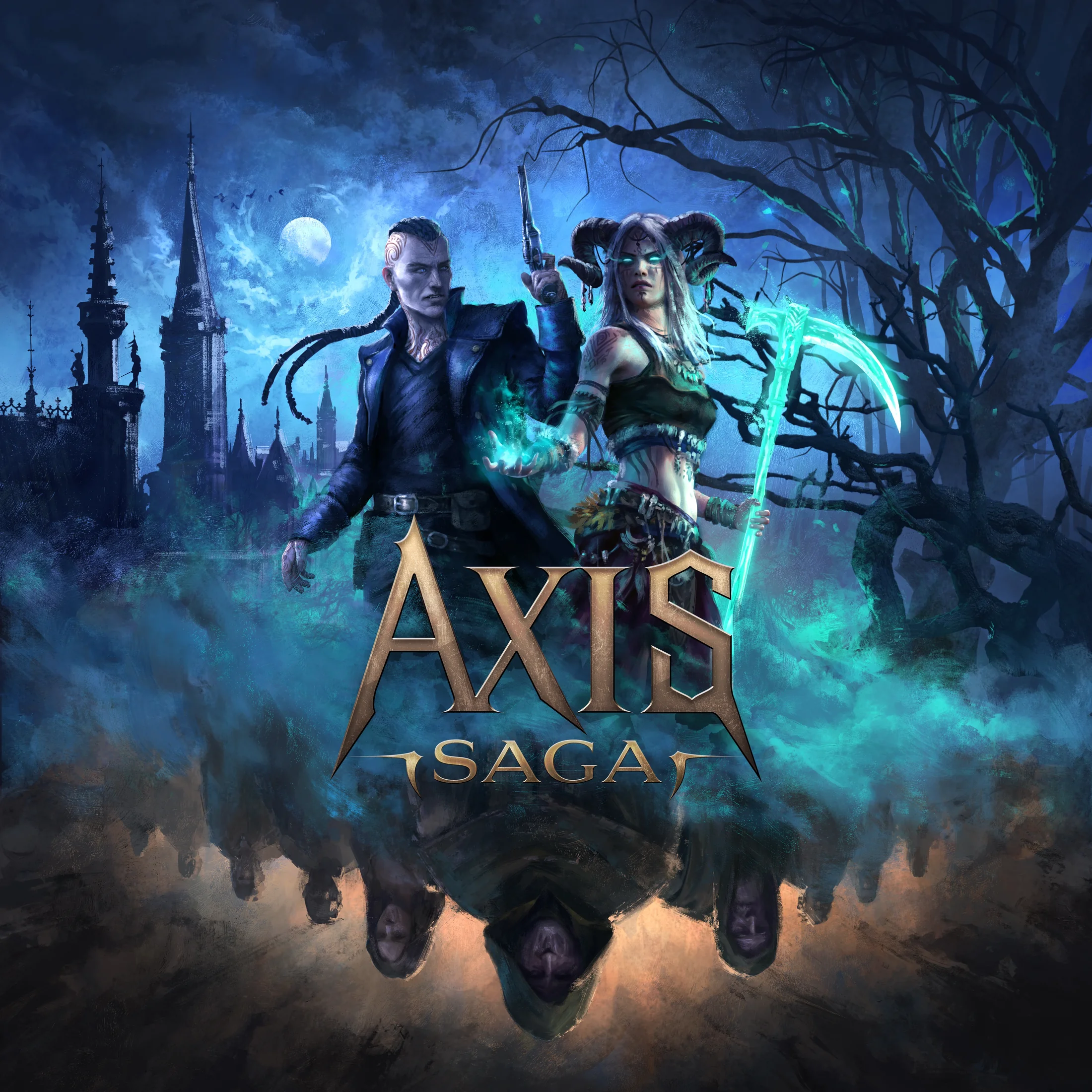 The Axis Saga: War of Silence cover art — gothic dark fantasy campaign setting for D&D 5E